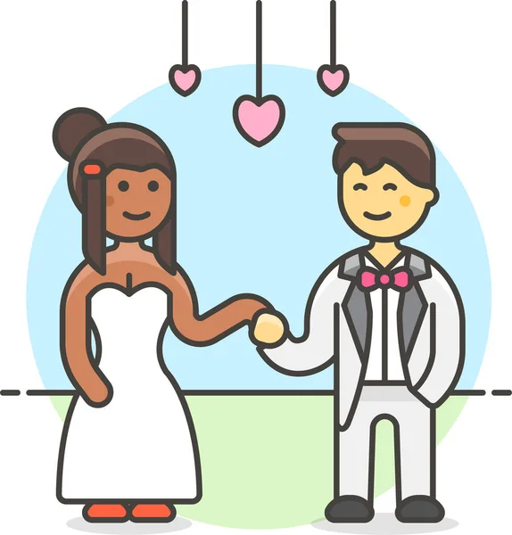 Icono Ceremonia Boda Del Cónyuge Categoría Amor Romance — Archivo Imágenes Vectoriales