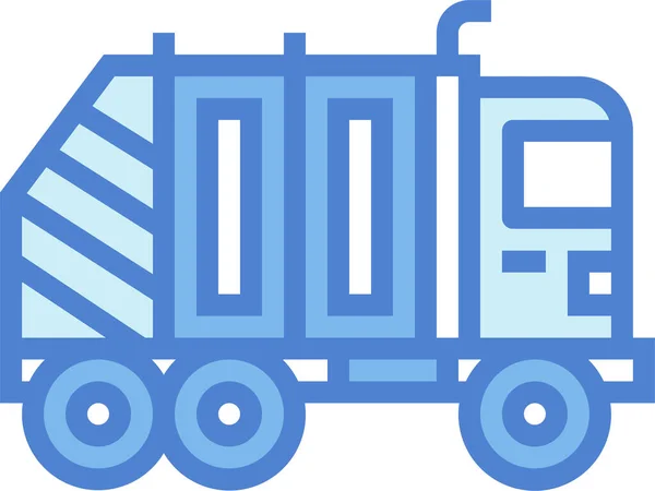 Εικονίδιο Μεταφοράς Ανακύκλωσης Απορριμμάτων Στυλ Πλήρους Περιγράμματος — Διανυσματικό Αρχείο