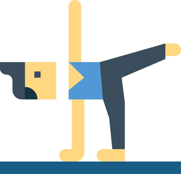 Pose05 Man Oefening Pictogram — Stockvector