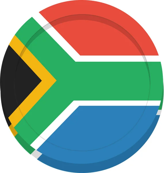 Bandera África Icono Del Sur Estilo Plano — Vector de stock