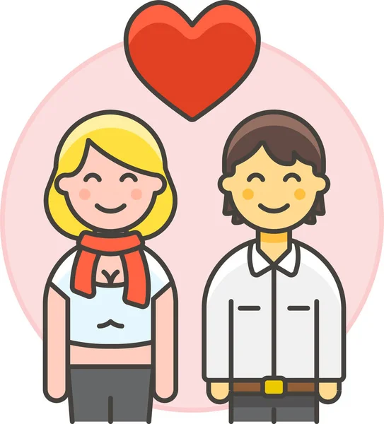 Boyfriend Couple Engagement Icon Love Romance Category — Stock Vector