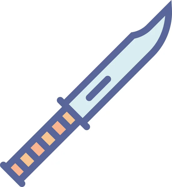 Иконка Ножа Убийцы Стиле Заполненного Контура — стоковый вектор