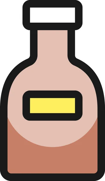 Refrescos Icono Leche Estilo Contorno Lleno — Vector de stock