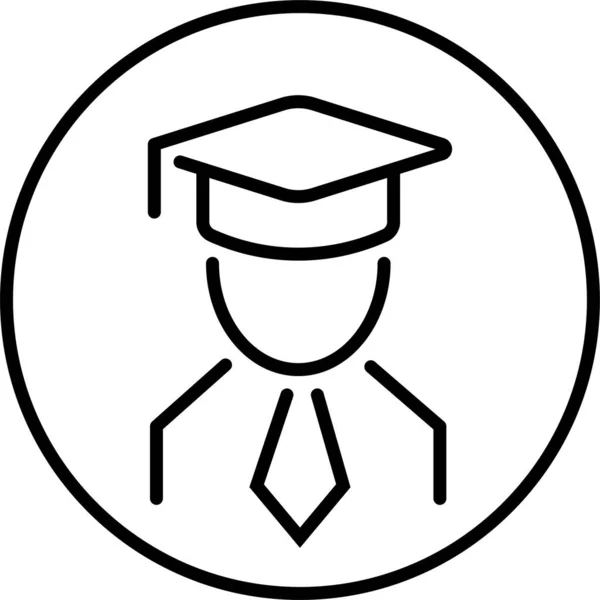 Ikona Osoby Zajmującej Się Kształceniem Licencjackim — Wektor stockowy