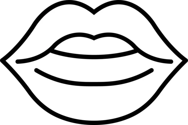 Ανατομία Χείλη Εικονίδιο Στόμα — Διανυσματικό Αρχείο