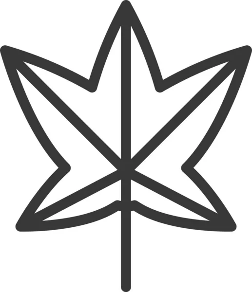 Φύλλα Φύλλα Εικονίδιο Της Φύσης Στυλ Περίγραμμα — Διανυσματικό Αρχείο