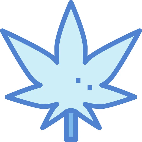 Icône Feuille Herbe Cannabis — Image vectorielle