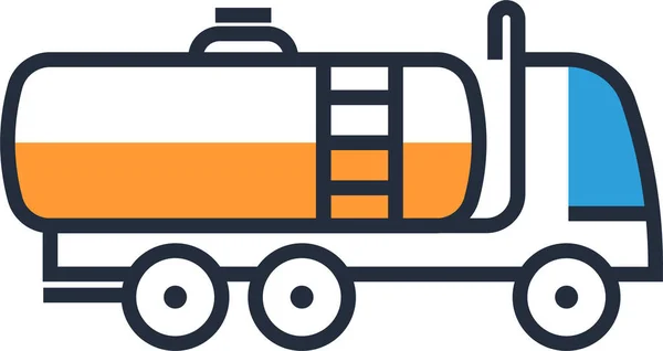 Ikona Przemysłu Benzynowego Olej Zarysie Stylu — Wektor stockowy