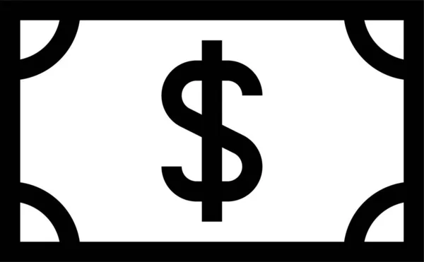 Ikona Biznesu Bankowego Zarysie — Wektor stockowy