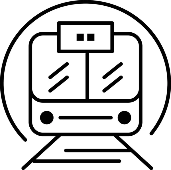 Иконка Общественного Скоростного Поезда Стиле Абриджа — стоковый вектор
