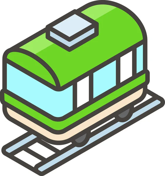 Ikone Der Straßenbahn 1F68A — Stockvektor