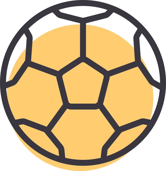 Futbol Futbol Futbol Topu Simgesi Ana Hatları Biçiminde — Stok Vektör