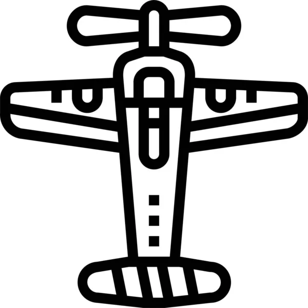 軍用カテゴリーの航空機戦闘機兵士アイコン — ストックベクタ