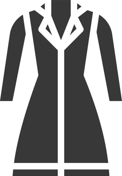 Vestido Ropa Icono Moda Estilo Sólido — Vector de stock