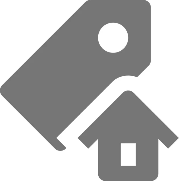 Home Tag Casa Icona Stile Solido — Vettoriale Stock