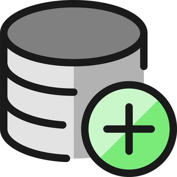 Database Add Filled Outline Icon Filled Outline Style — Archivo Imágenes Vectoriales