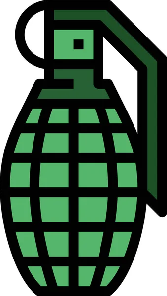 Bombe Grenade Icône Guerre Dans Catégorie Guerre Militaire — Image vectorielle