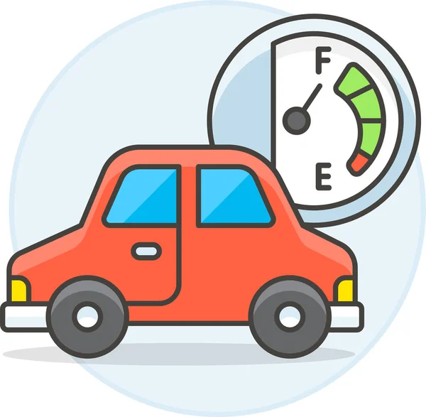 Car Dashboard Fuel Icon Vehicles Modes Transportation Category — Stock Vector