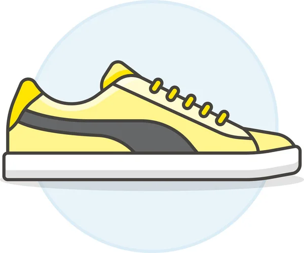 Accessoire Kleidung Schuhe Ikone Ausgefülltem Outline Stil — Stockvektor