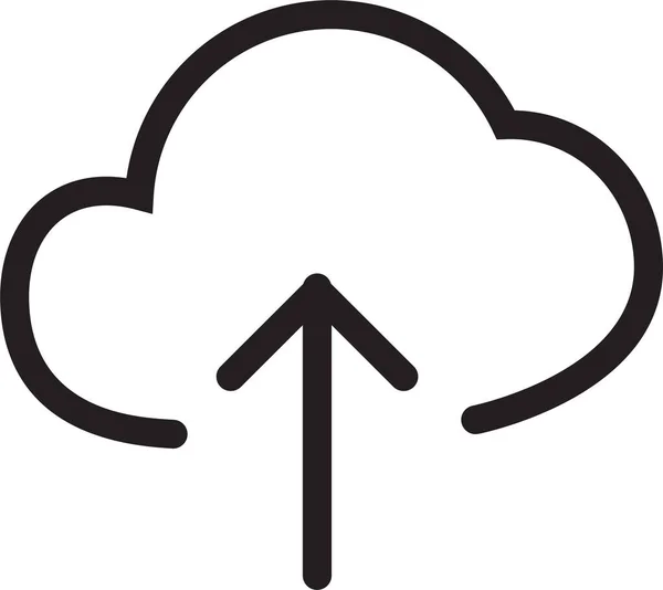 Cloud Netzwerk Server Symbol Umrissstil — Stockvektor