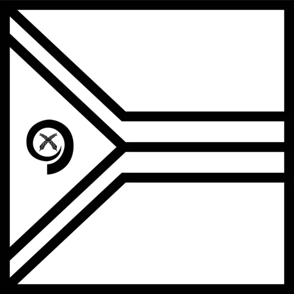 Значок Прапора Країни Стилі Контур — стоковий вектор
