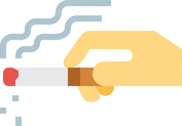 Sucht Zigarette Hand Symbol — Stockvektor