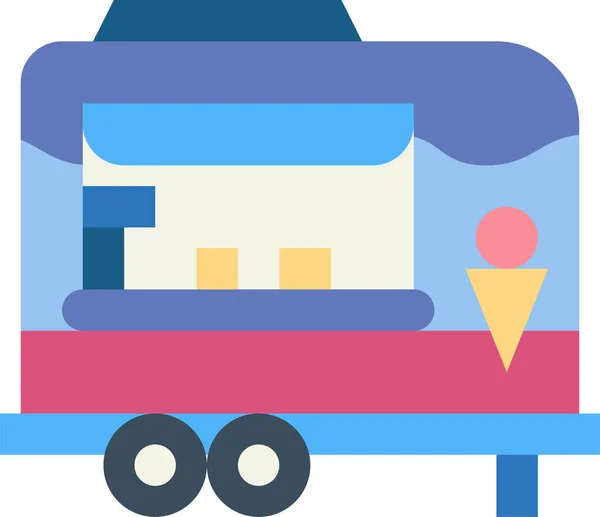 Іконка Морозива Автомобіля Літній Категорії — стоковий вектор