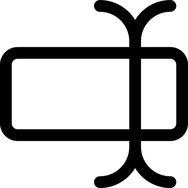 Typ Cursor Format Symbol Umrissstil — Stockvektor