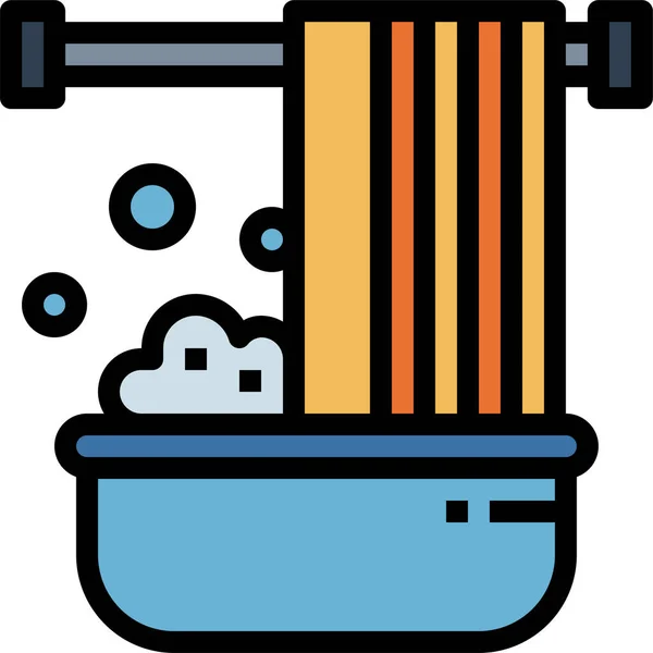 Higiene Del Cuarto Baño Relajar Icono Estilo Contorno Lleno — Vector de stock