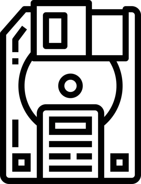 Дискета Флэш Значок Компьютерно Аппаратной Категории — стоковый вектор