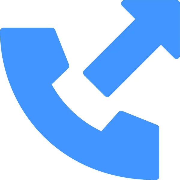 Chamar Ícone Comunicação Celular Estilo Plano — Vetor de Stock