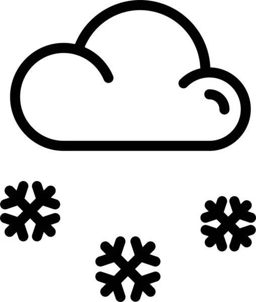 Χριστούγεννα Σύννεφο Νέο Εικονίδιο Στυλ Περίγραμμα — Διανυσματικό Αρχείο