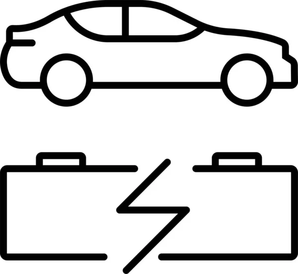 Elektromobile Batterie Ikone — Stockvektor