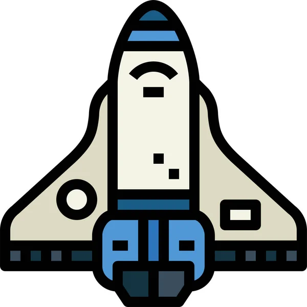 Ikona Raketového Raketoplánu Orbiter — Stockový vektor