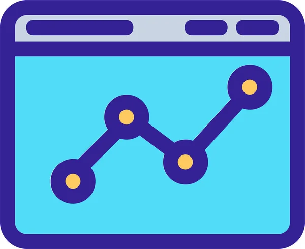 Analys Data Diagrammen Ikon Data Analys Databas Kategori — Stock vektor