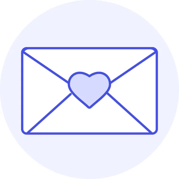 Sluiten Mail Envelop Pictogram Gevulde Outline Stijl — Stockvector