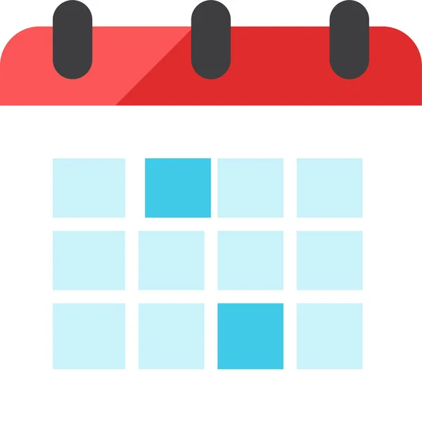 Calendario Piatto Icona Business Management Stile Piatto — Vettoriale Stock