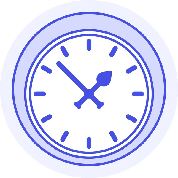Classic Clock Clocks Icon Filled Outline Style — Stock Vector