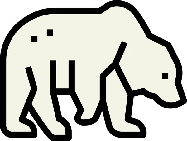 Ikona Zvířete Arktický Medvěd — Stockový vektor