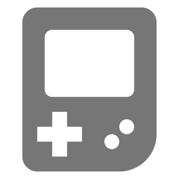 Gameboy Video Giochi Icona Solida Stile Solido — Vettoriale Stock