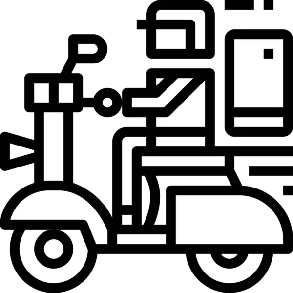 Leverans Motorcykel Telefon Ikon — Stock vektor