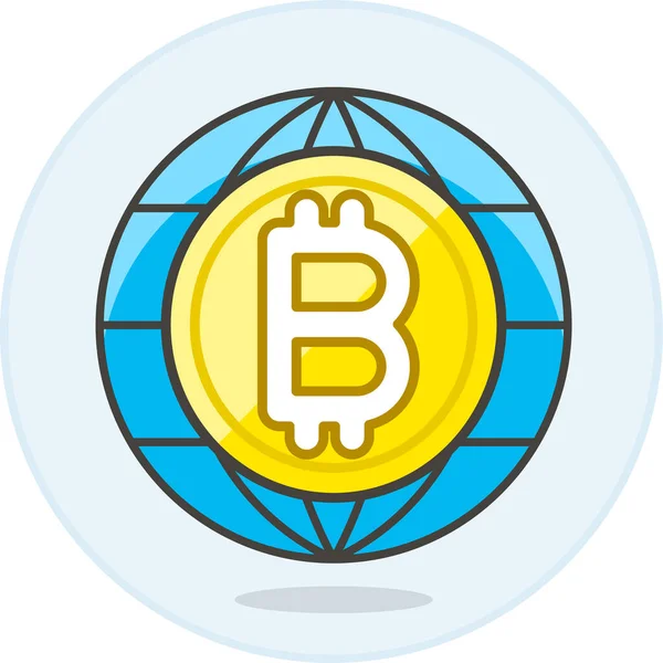 Bitcoin Ikone — Stockvektor