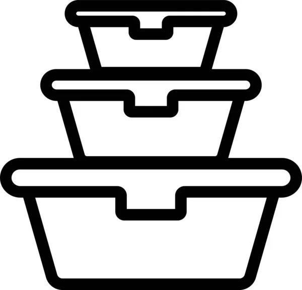 Ikona Konturu Art Box Stylu Zarysu — Wektor stockowy