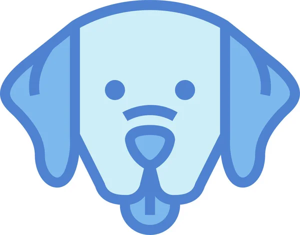 Labrador Retriever Dog Icon Filled Outline Style — Stock Vector