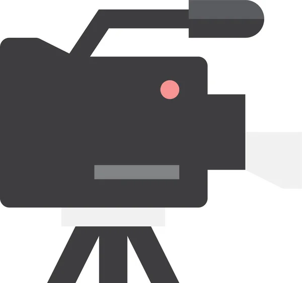 Κάμερα Βίντεο Επίπεδη Εικονίδιο Επίπεδο Στυλ — Διανυσματικό Αρχείο