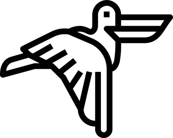 Pájaro Pelecanus Fauna Icono — Vector de stock