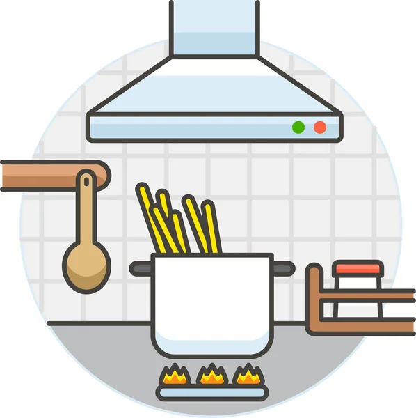 Cooking Cookware Extractor Icon Filled Outline Style — Stock Vector