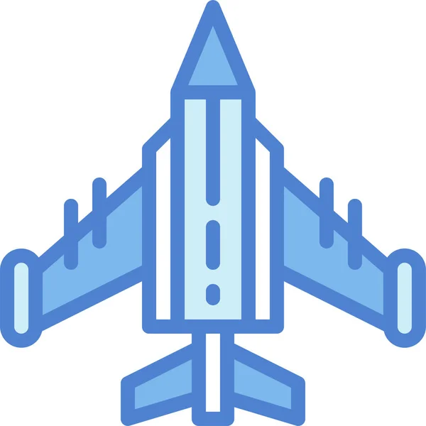 Pesawat Tempur Jet Icon - Stok Vektor