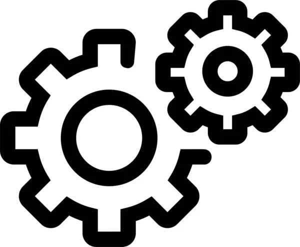 Androïde Automatisering Contour Icoon — Stockvector