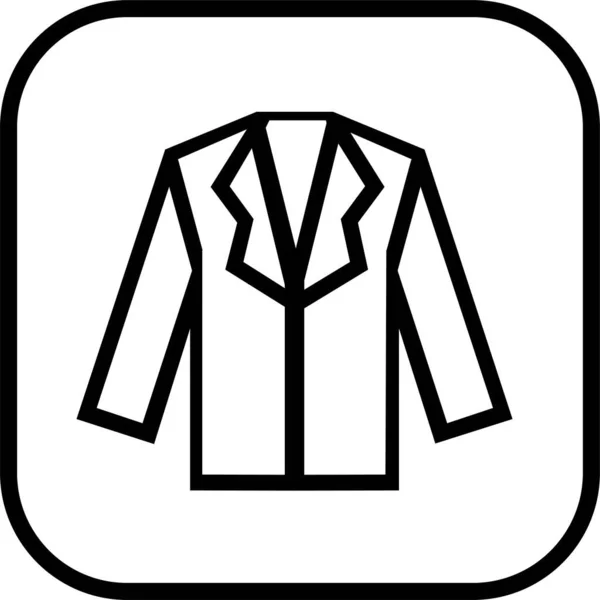 Icono Vestido Ropa Tela Estilo Esquema — Archivo Imágenes Vectoriales